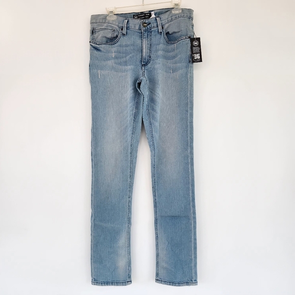 Analog Light Wash Slim Straight Men's Jeans - Picture 1 of 8